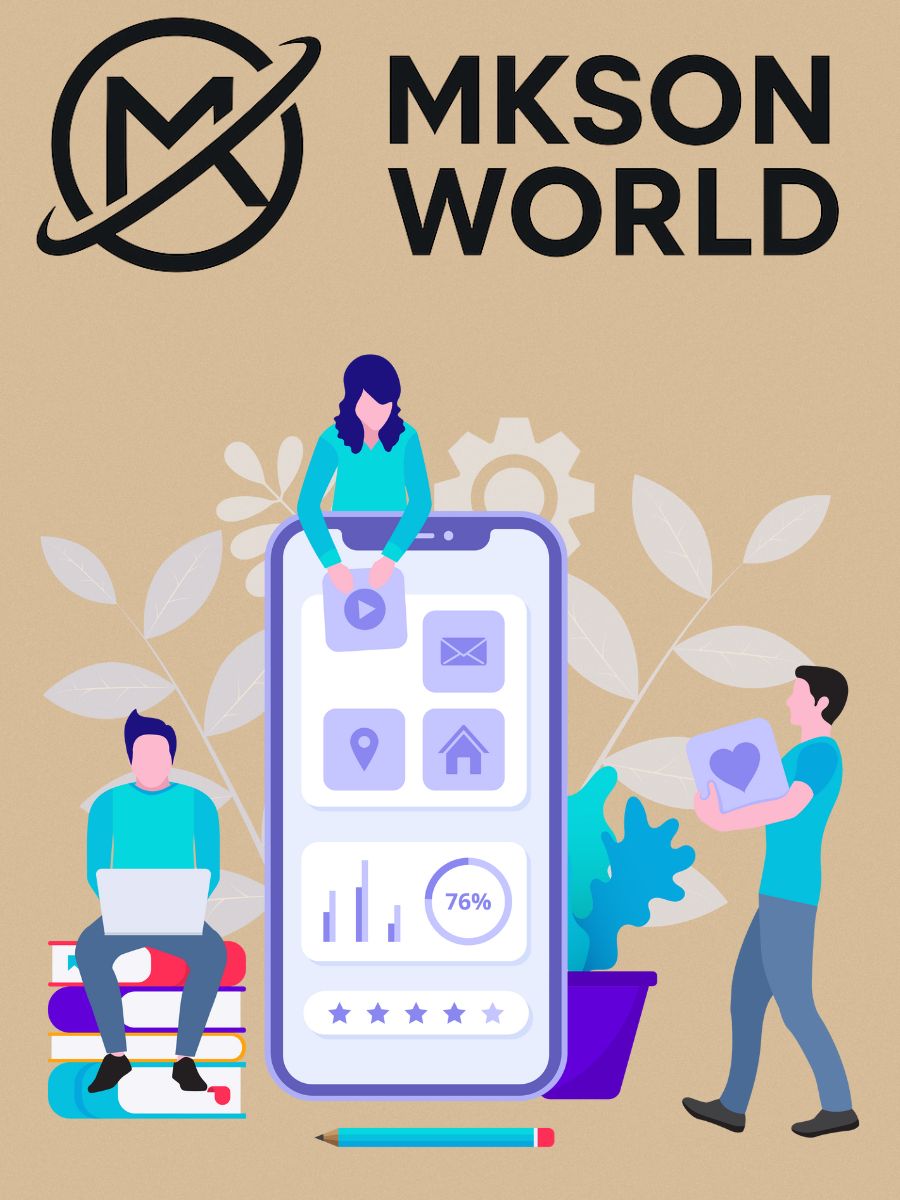 Mobile app UI/UX wireframe by Mkson World